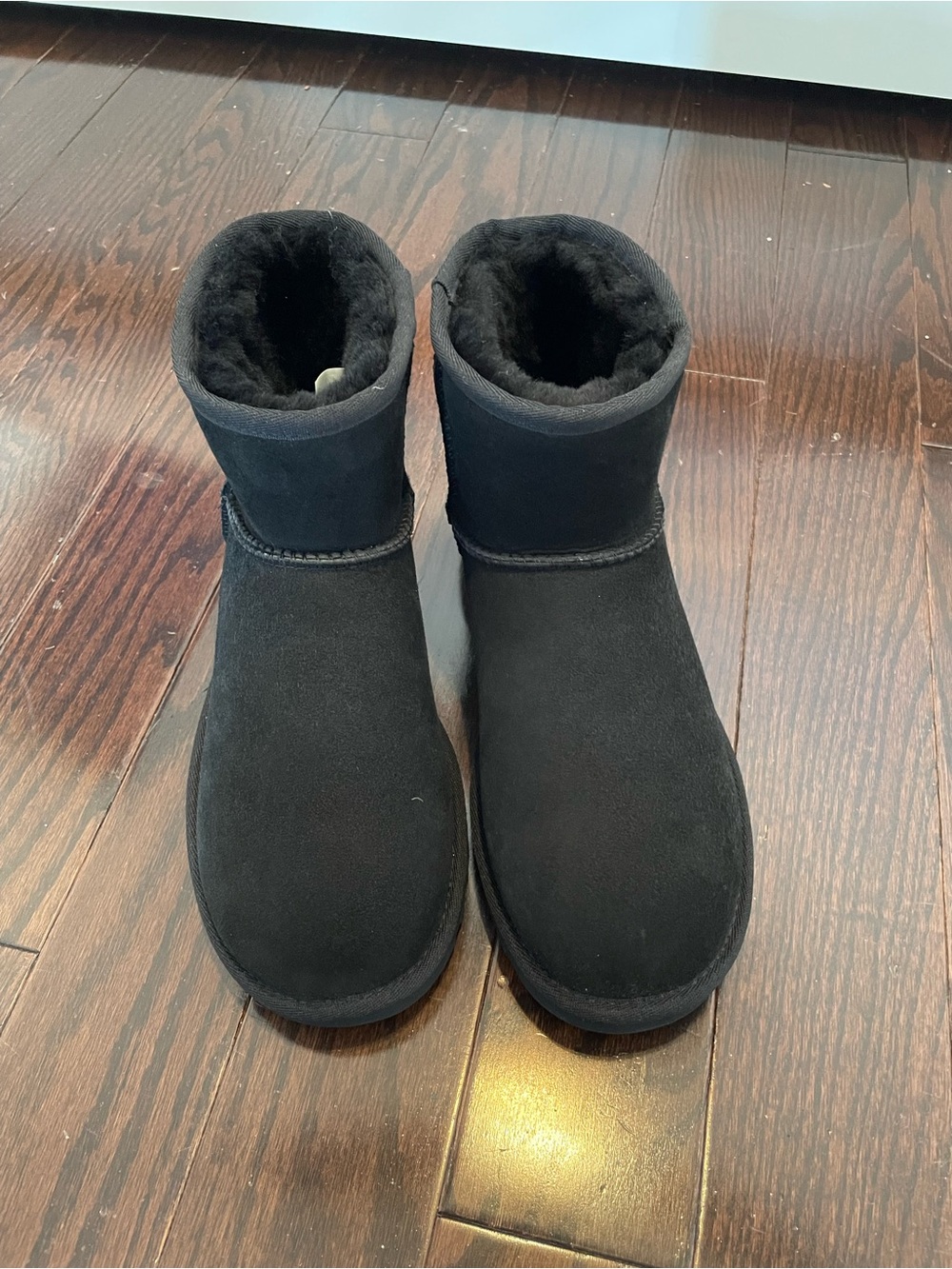 Black classic mini Uggs